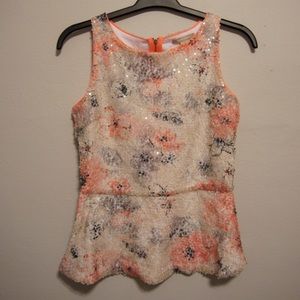 Banana Republic Sequined Peplum shirt